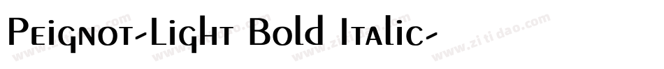 Peignot-Light Bold Italic字体转换